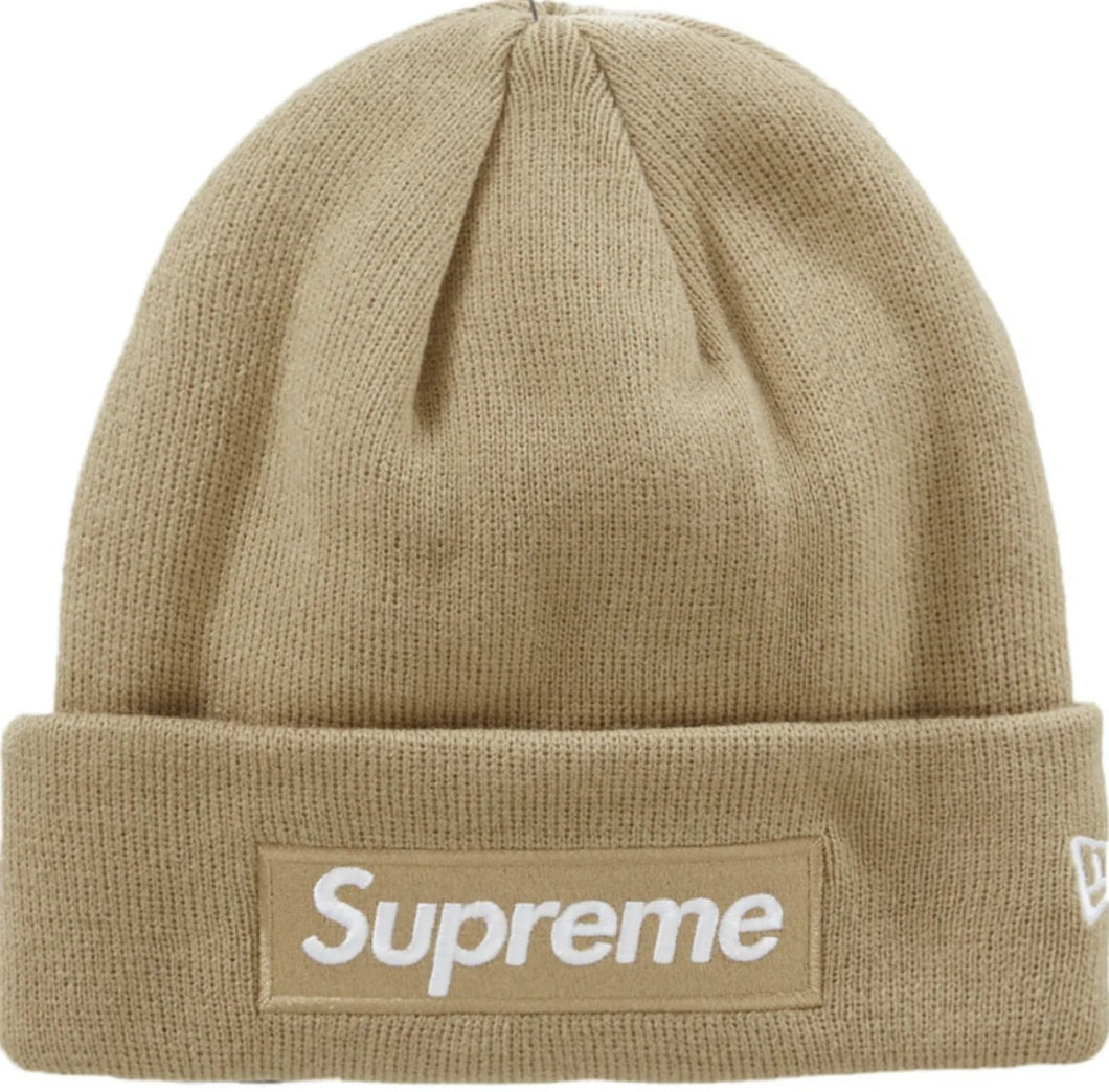 Supreme New Era Box Logo Beanie (FW23) Dark Sand