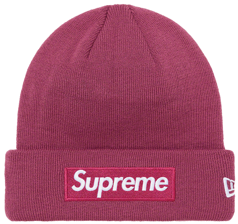 Supreme New Era Box Logo Beanie (FW21) Plum