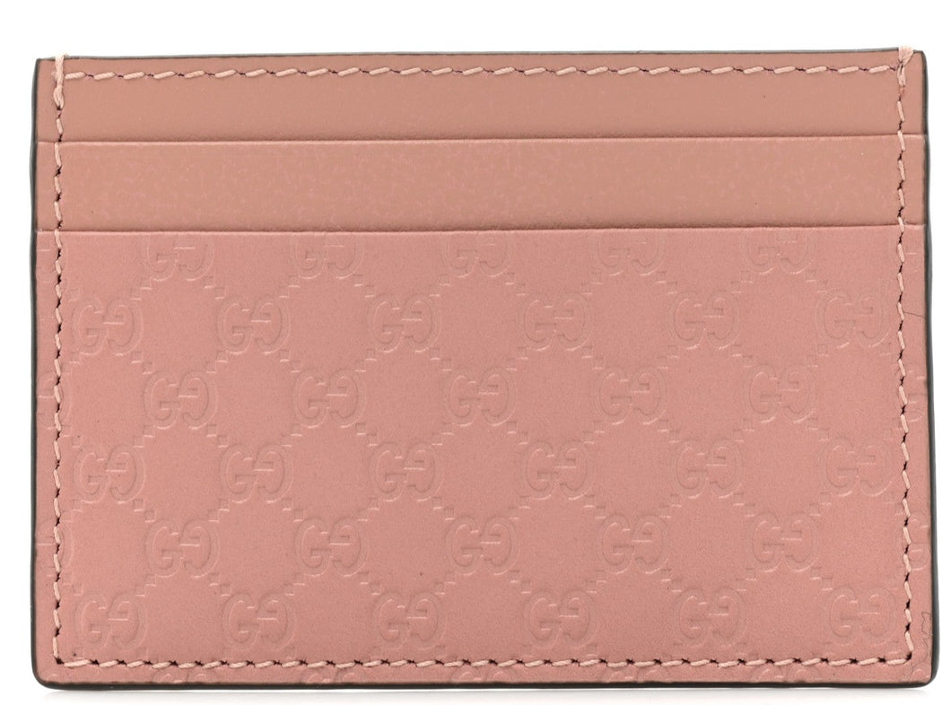 Gucci Card Case Microguccissima (5 Card Slot) Pink