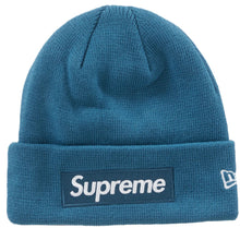 Load image into Gallery viewer, Supreme New Era Box Logo Beanie (FW23) Blue
