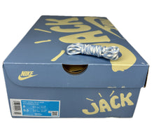 Load image into Gallery viewer, Blue shoe box with &#39;JACK&#39; branding and a shoelace on a white background
