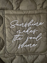 Load image into Gallery viewer, First Row Olive Quilted Woobi Puffer Jacket
