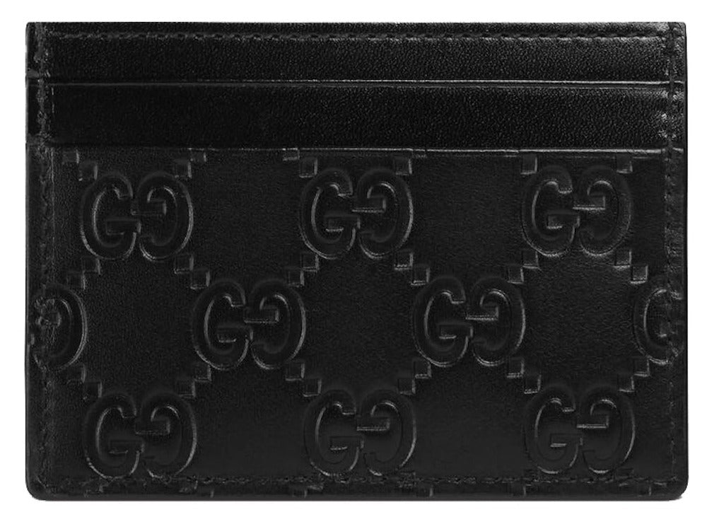 Gucci Signature Leather Card Holder GG (5 Card Slot) Black